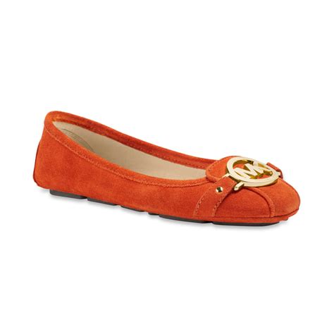 michael kors moccasin orange|michael kors women's flats.